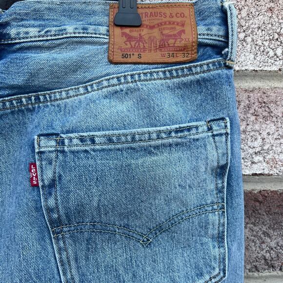 Levi’s Men’s Distressed 501’s Jeans Size 34 x 32 - Picture 3 of 6
